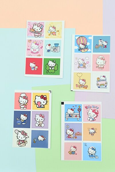Mona Craftist 24 Pieces Hello Kitty Sticker Cute Sticker Square Sticker Lapto...