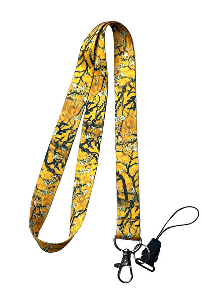 StormiStoretr Sarı Badem Ağacı Van Gogh Boyun ipi Telefon Askısı