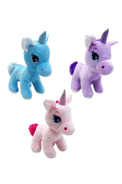 HALLEY Peluş Pony At Pembe 32 Cm - Mavi Su Dünyası