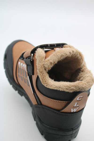 Katrem Boy's αδιάβροχες χειμερινές μπότες ζεστής επένδυσης καθημερινά με φερμουάρ