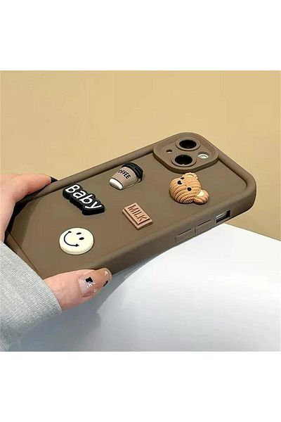 Go Aksesuar حافظة بتصميم لعبة الشوكولاتة المتوافقة مع هاتف iPhone 13 و14