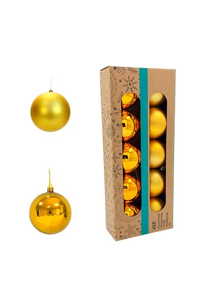 Yusuf Dirik YD Party Supplies Christmas Tree Ball 10 Pieces 6 cm Luxury Boxed Shiny Matte Model