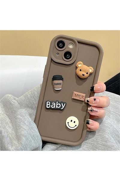 Go Aksesuar حافظة بتصميم لعبة الشوكولاتة المتوافقة مع هاتف Iphone 14 Plus و15 Plus