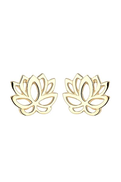 ELLI Ohrringe Lotusblume Blume Blüte Lotus Talisman Silber