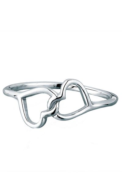 ELLI 925 Silberring – Herz-Symbol verbunden
