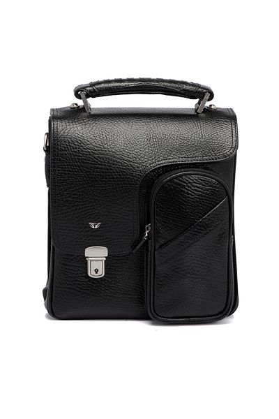 Tergan Black Leather Men's Bag 22709p2y