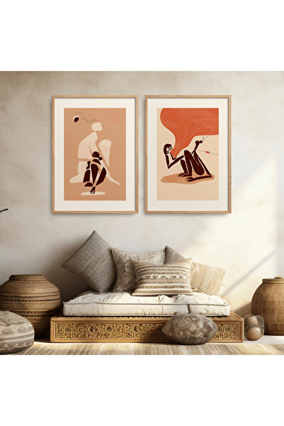 HOMEPACK İkili Set Çerçeveli Tablo Seti Poster Tablo İKİLİ04