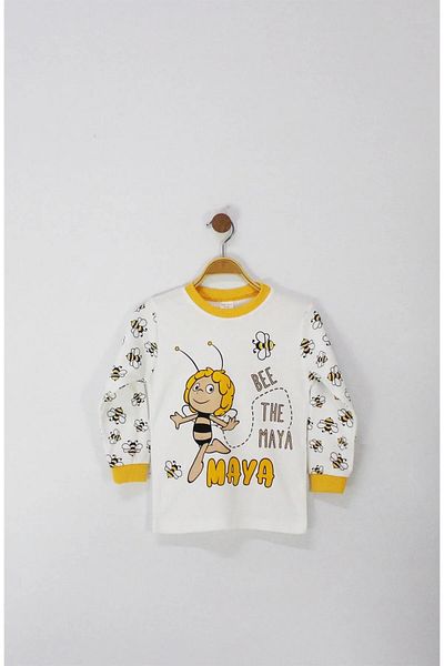 Bilge Trend SET PIJAMA UNISEX CU IMPRIMUT BEE MAYA FETA BAIAT