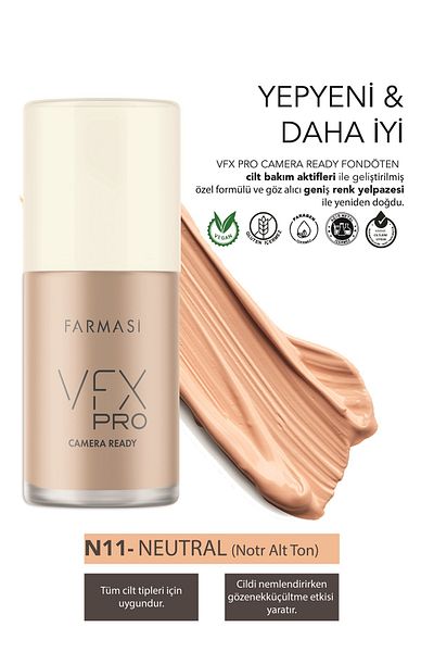 Farmasi Vfx Pro Camera Ready - Foundation N11 30 ml Camera Gel