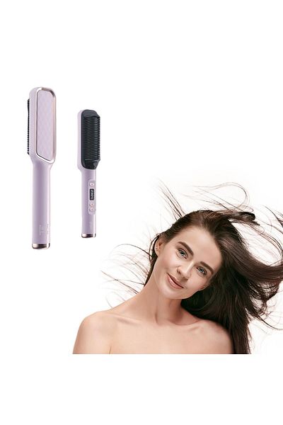 Mioji Mio B1 Led Indicator 230 ° C Ceramic Hair Straightener Comb-Purple