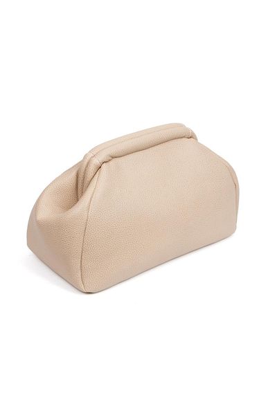 BAHELS Γυναικεία Trend Beige Δερμάτινη τσάντα Clutch Portfolio