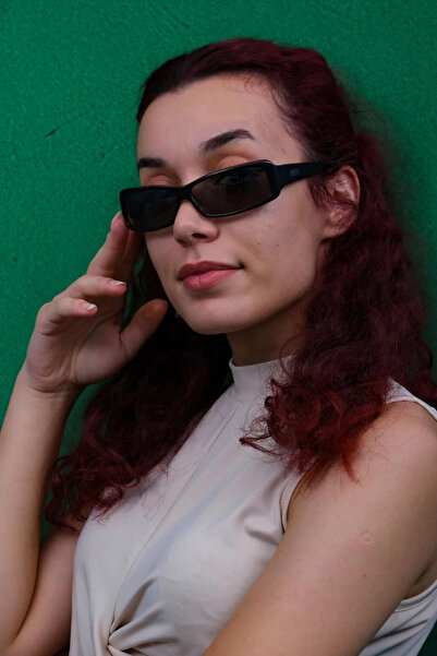 CALDİNİ نظارة شمسية مستقطبة على شكل عظمة سوداء للنساء CS042 C2