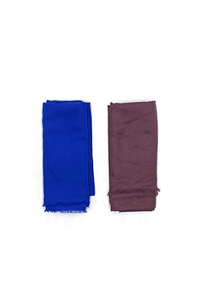 nazipek 2'li Set Günlük Kullanım Pamuklu Tülbent Pudra Şal 180x80cm Pamuklu Y...