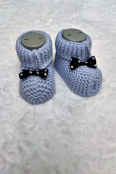 Çt Çeyizci Tekstil Baby Booties, Bow Baby Booties, Knitwear Knitted Baby Booties