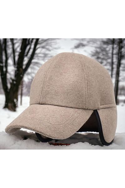 Shopiolog Unisex Wool Winter Ear Cap Baseball Hat