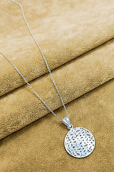 Oruçoğlu Gümüşçülük 925 Ayar Gümüş El İşi Midyat Telkari Kadın Kolye