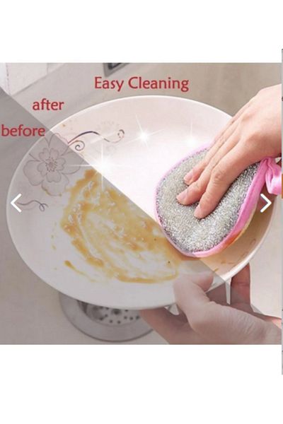 NİVENE 2 Pack Double Sided Cleaning Sponges Loofah Dish Sponge Washer Dishwashing