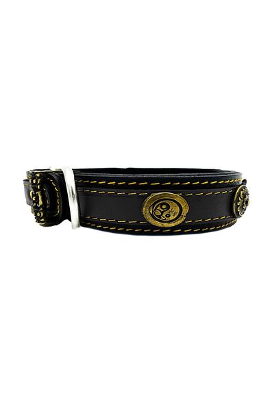 Tasma Market Wolf Head Special Design Leather Dog Collar