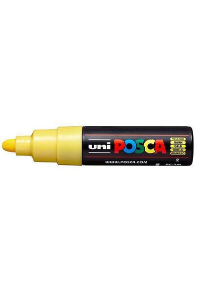 Uni Yellow Posca Painting Marker - 4.5-5.5mm Pc-7M