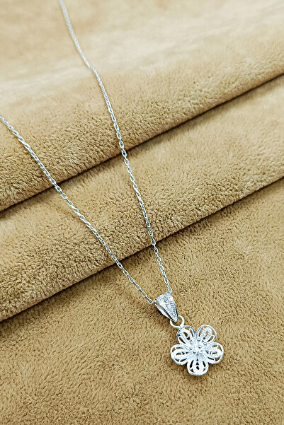 Oruçoğlu Gümüşçülük 925 Ayar Gümüş El İşi Midyat Telkari Kadın Kolye