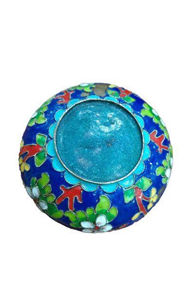 Dedemin Antikaları Antika Çin Cloısonne Mineli El İşi Küllük