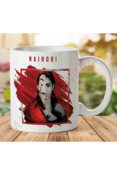 ART HEDİYE 1-1111 كوب LA CASA DE PAPEL نيروبي مطبوع على الجانبين