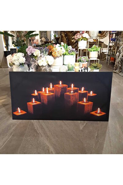 Le Atölye Mumlar 60cmx120cm Led Işıklı Tablo