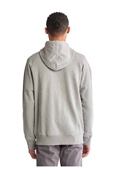 Timberland Men's Gray Hooded Sweatshirt - Tb0A2F6Y0521_Loopback Full Zip Hood