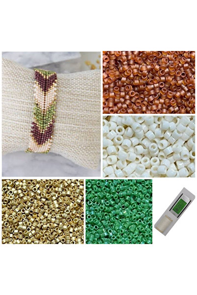 LİVZA BİJUTERİ Miyuki Delika Başlangıç seti 11-0 (set 21 )4 renk Nylobant iplik ve iğne hediyeli