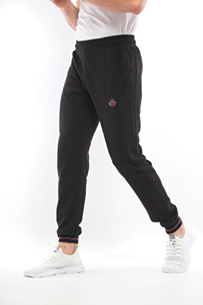 FORE SPORT Pantaloni de sport Black Waffle pentru bărbați