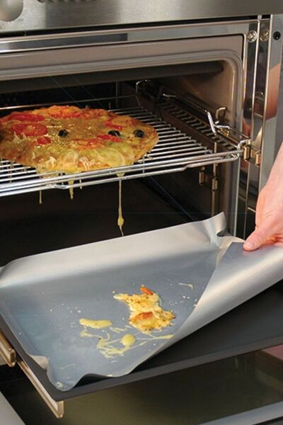 NoStik Fırın Koruyucu Mat Gümüş