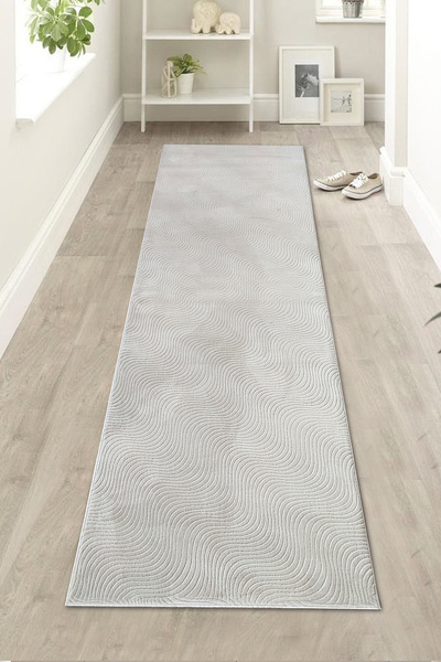 BAKIRÖZÜ HOME Αντιολισθητικό χαλάκι διάδρομος πόρτας κουζίνας υπνοδωμάτιο πολυτελές κομμένο χαλάκι μονόχρωμο ανοιχτό μπεζ