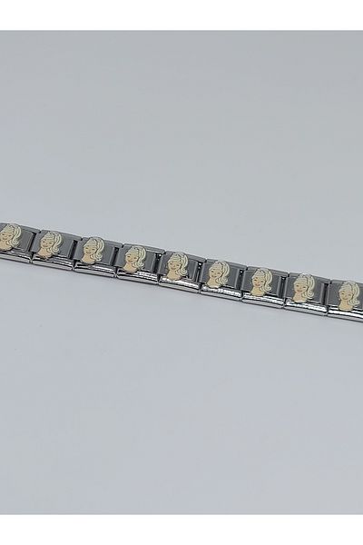 RoseCo00 Steel Barbie Series Italian Bracelet Charm