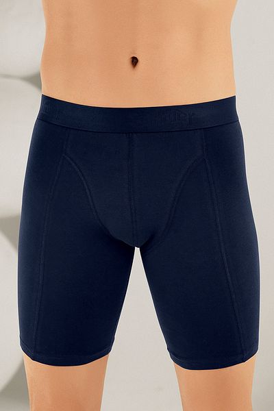Şahinler Lycra Ανδρικό Navy Blue Long Boxer Me114
