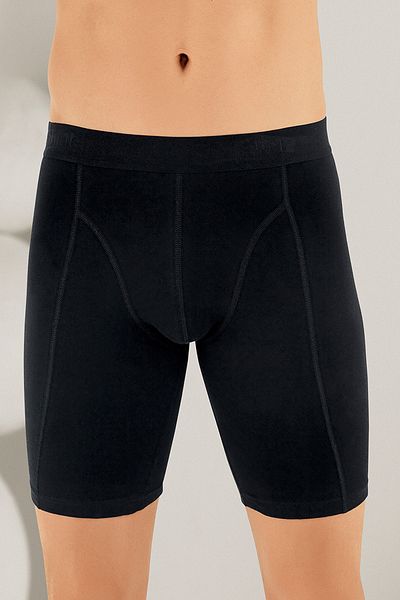 Şahinler Lycra Men's Black Long Boxer Me114