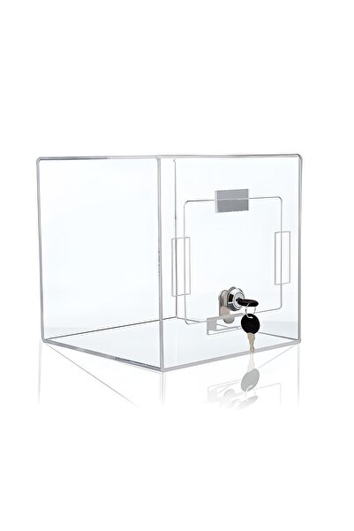 KrcDisplay Şeffaf Pleksi Dilek Istek Şikayet Kutusu 24x24x24