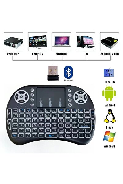UCUZTEKNO Tv Için Mini Klavye Mini Keyboard For Tv