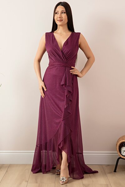 PULLIMM Zero Sleeve Double Breasted Long Dress 13394