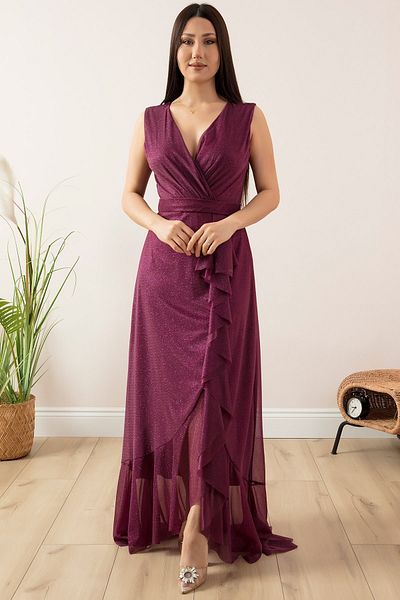 PULLIMM Zero Sleeve Double Breasted Long Dress 13394