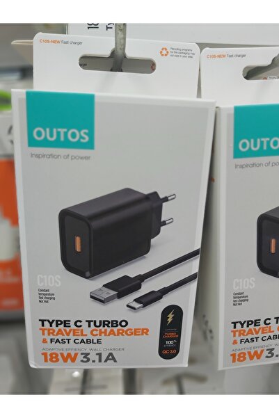 OUTOS Type-C Hızlı Şarj Aleti 18W 3.1A