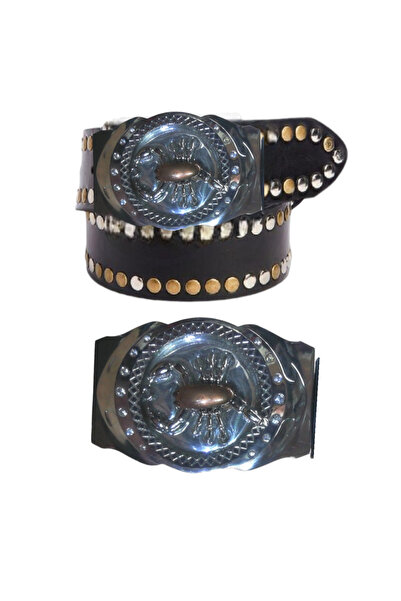 targay Ανδρική αθλητική ζώνη τζιν με καουμπόικη αγκράφα