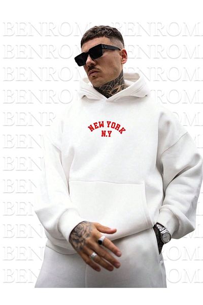 BENROMA Unisex Oversize New York Printed T-Shirt