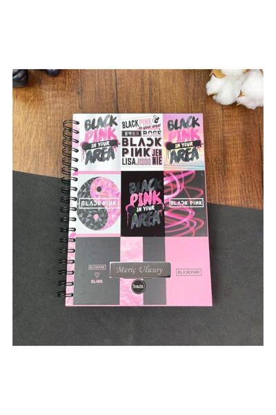 Hediye Vakti Kişiye Özel Black Pink Tasarımlı Konuşan Ajanda