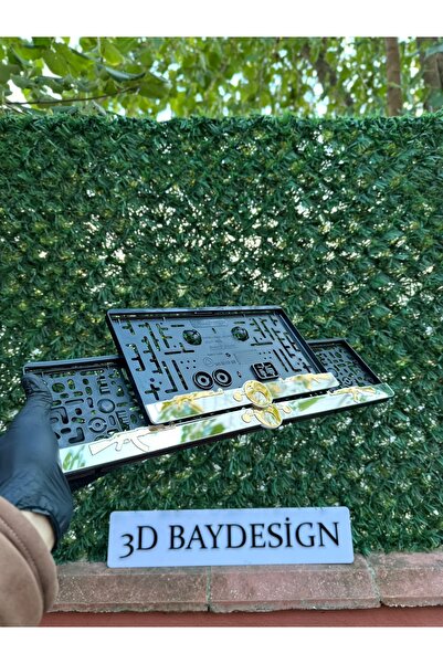 3dbaydesign KULAK TIKAYAN EMOJİ ve AK47 PLAKALIK 1 adet büyük 1 adet kücük