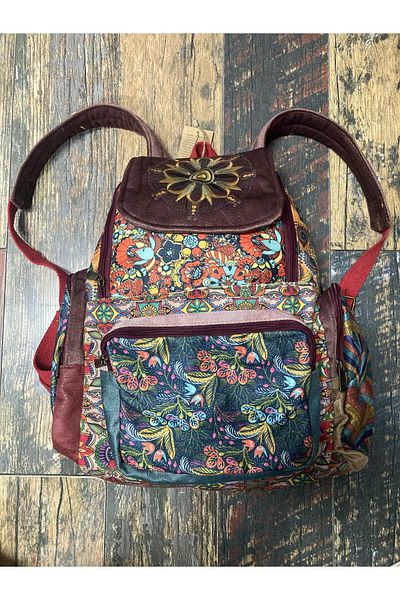 Street Bag Σχεδιασμός Patchwork Ethnic Αυθεντικό σακίδιο πλάτης Καθημερινή χρήση ταξιδιού