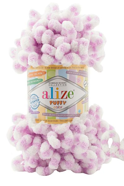 Alize Puffy Color 6458 Pătură Vestă Decorativă Ață de tricotat Ață de tricotat tricotată manual 5 fire