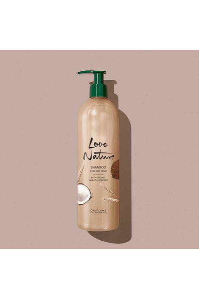 Oriflame Love Nature 500ml Organic Wheat and Coconut Extract Dry and Damaged Hair Shampoo