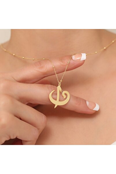 BERCHINE Elif Vav Gümüş Kolye