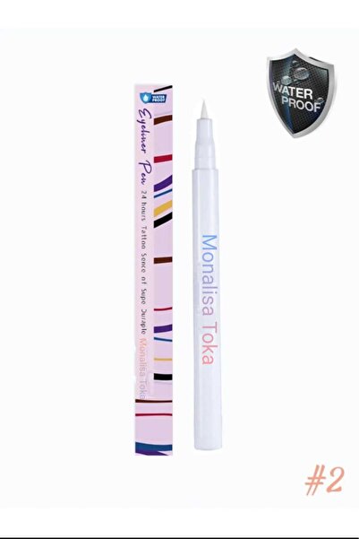monalisatoka Beyaz Eyeliner, Likit Kalem Eyeliner, Suya Dayanıklı, Yoğun Pigm...