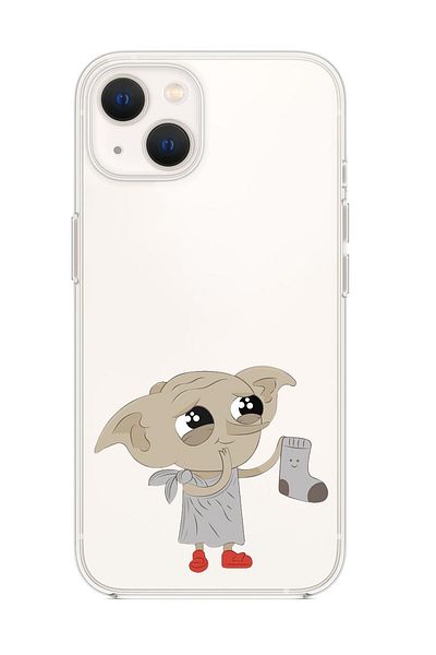 mooodcase iPhone 13 Compatible Dobby Patterned Premium Silicone Transparent Phone Case